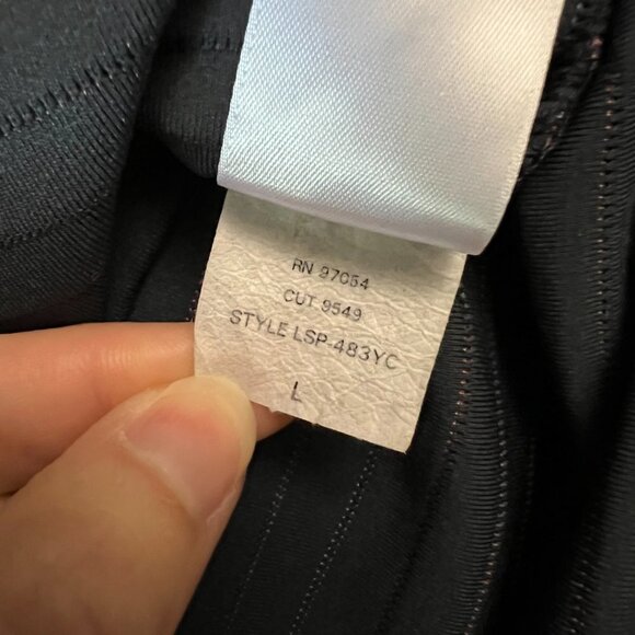 Lanston Sport Ribbed Striped Sweatshirt Sz L - Picture 9 of 13